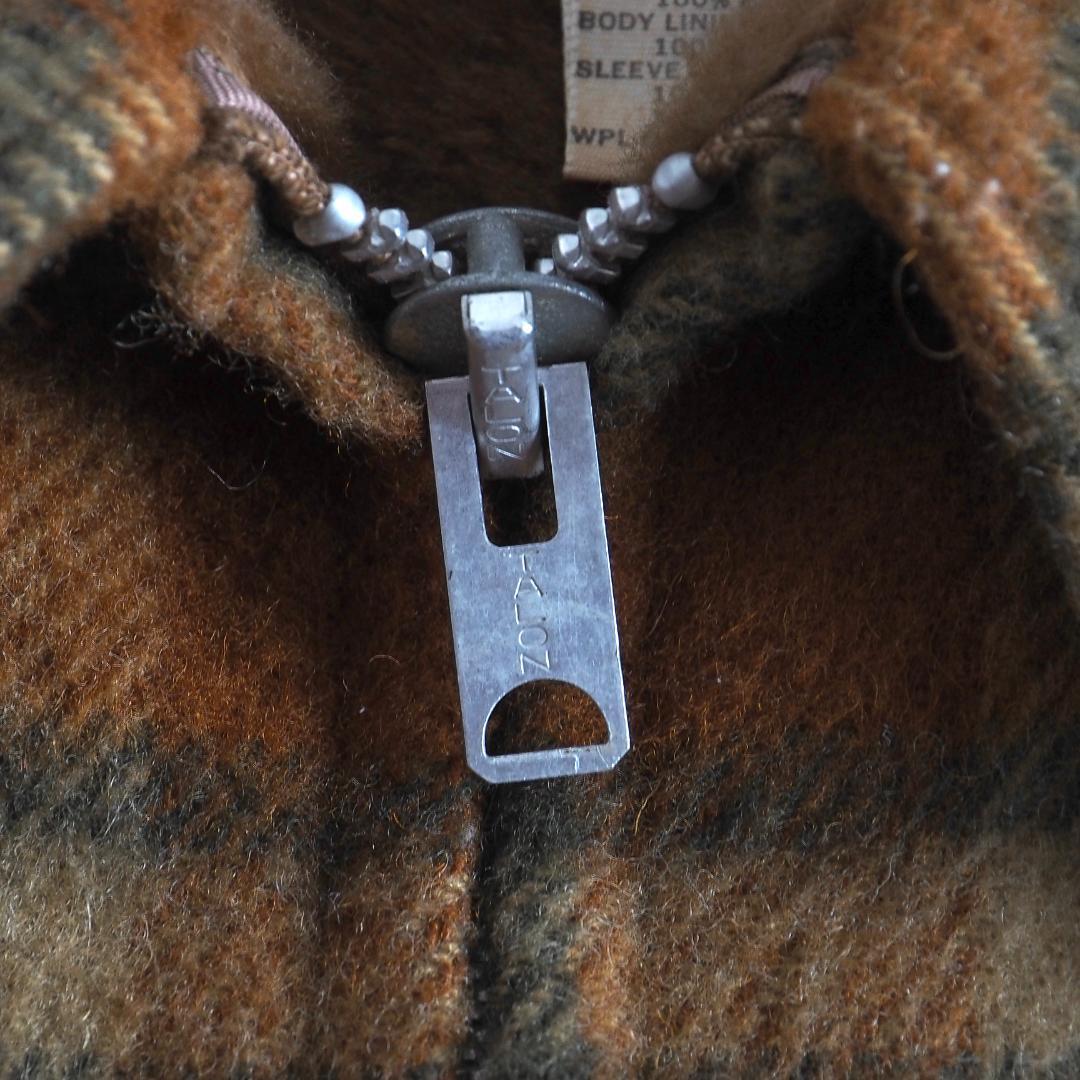 ウールジャケット　USA製　ウールジャケット　チェック柄　裏地ボア　美品