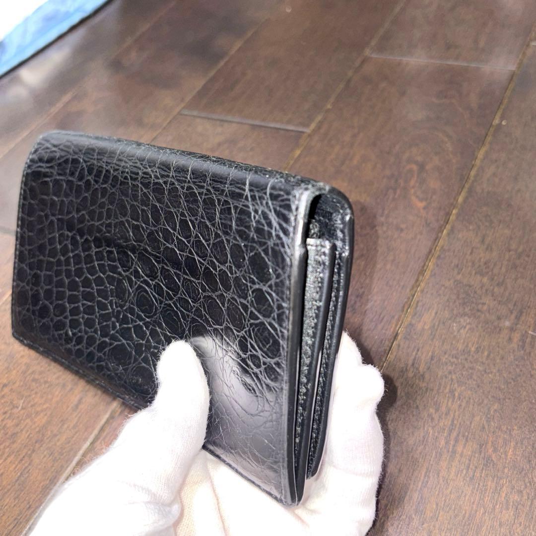 サンローラン型押しクロコ　長財布