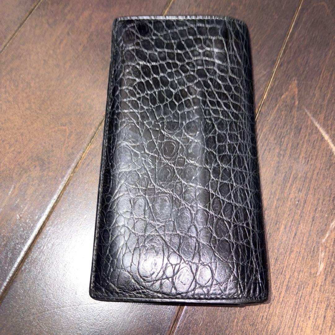 サンローラン型押しクロコ　長財布