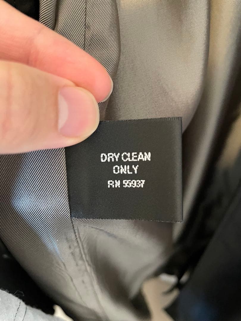 古着　ブラック ステンカラーコート ロングコート