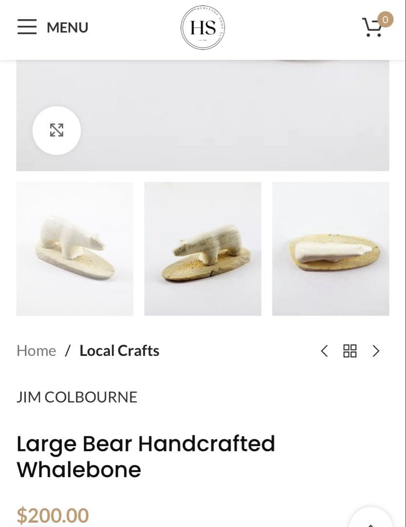 【希少】鯨骨 しろくま 彫刻 インテリア 北欧