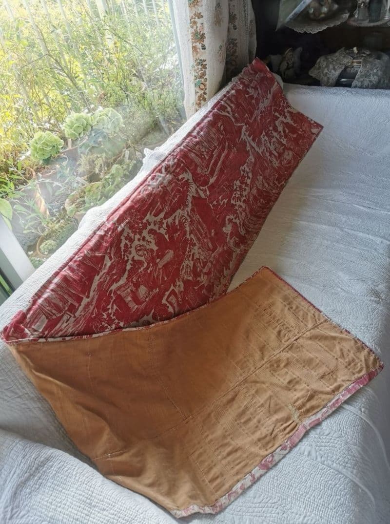 アンティーク 1820年代トワルドジュイ マリアージュ 223㎝バランス キルト