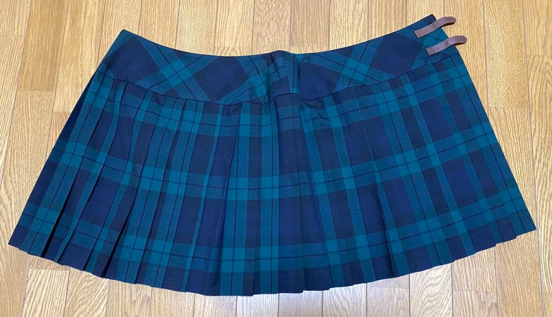 ラルフローレン 巻きスカート160cmプリーツスカートチェック柄スカート緑y2k