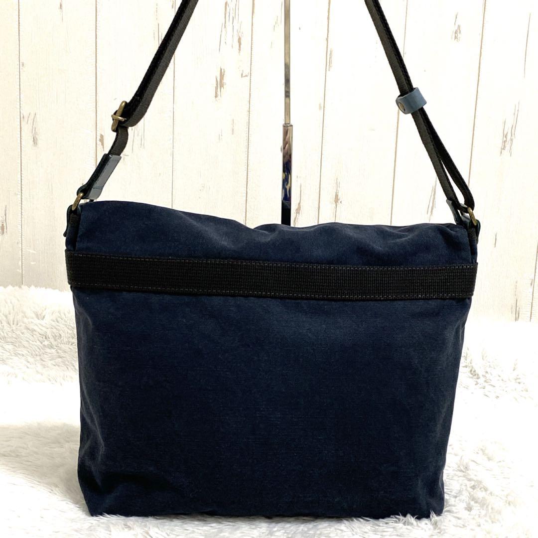 香久山鞄 求道の布帛(ふはく) メッセンジャーバッグ キャンバス A4 ネイビー