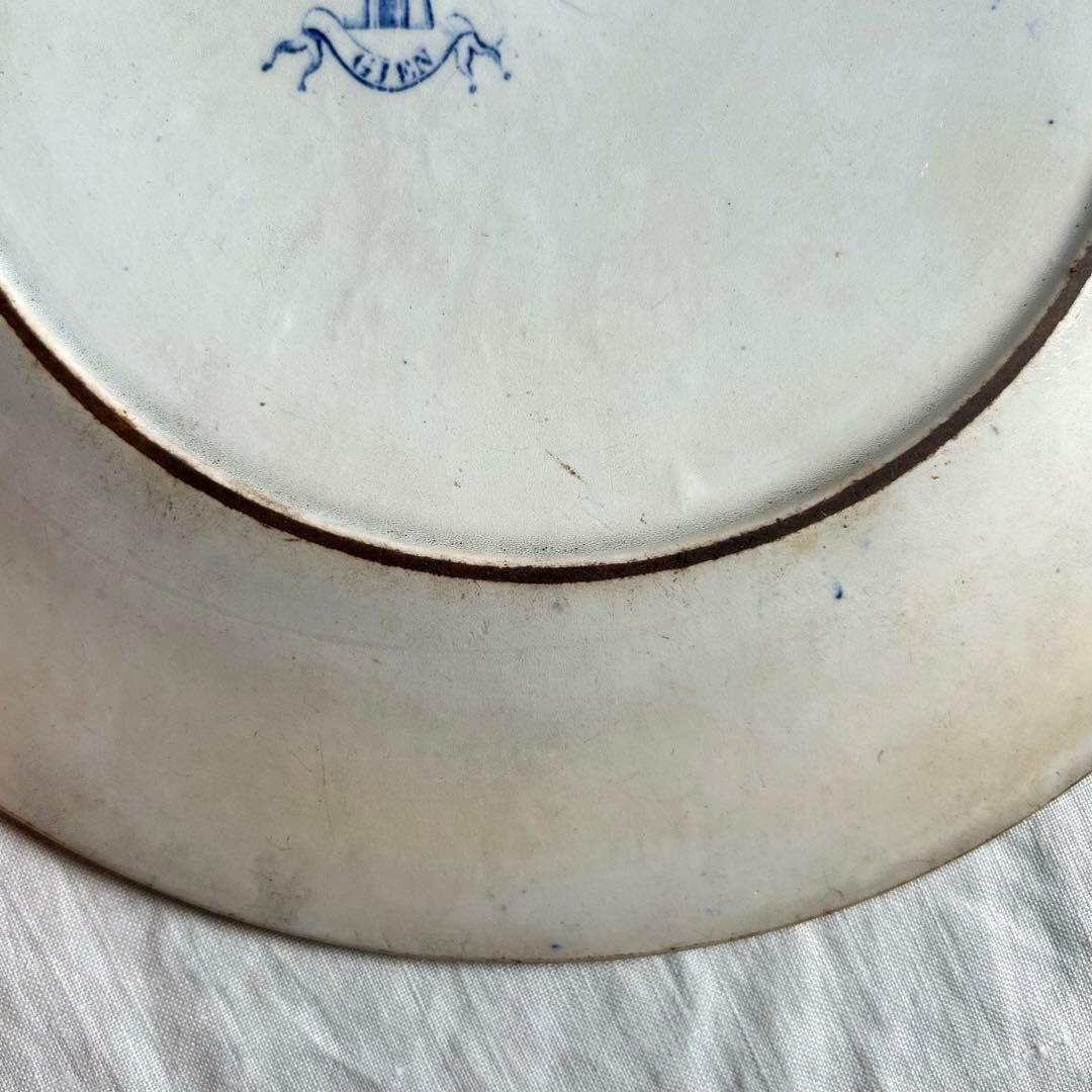 超希少　1800年代　ジアン　モノグラム　ディナープレート　フランスアンティーク