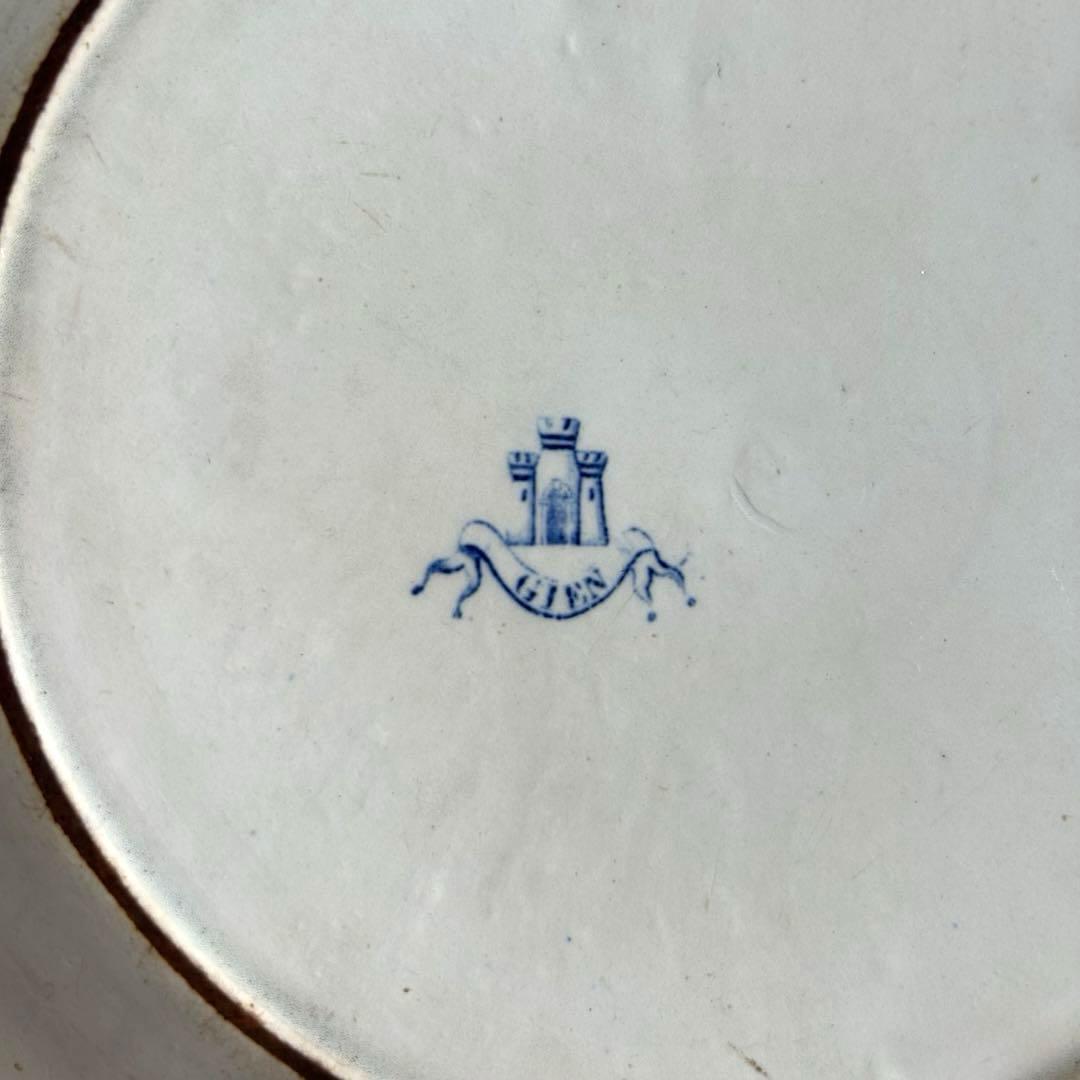 超希少　1800年代　ジアン　モノグラム　ディナープレート　フランスアンティーク