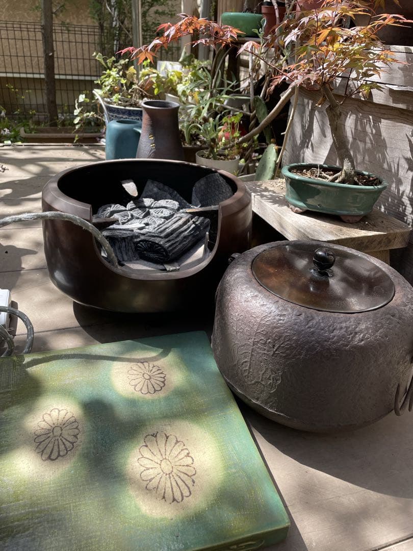茶道　茶釜　電炉　一式セット