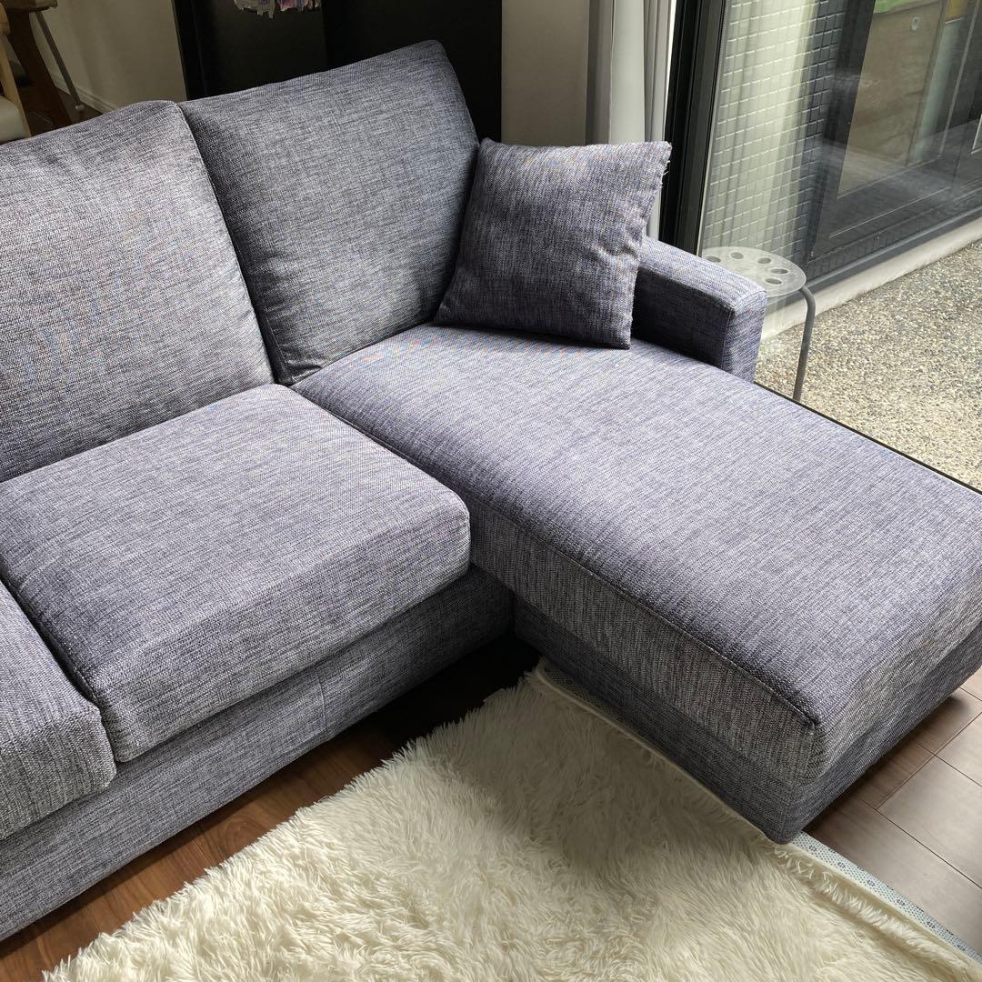 ソファ３人用オットマン付 ニトリ 製　カバー丸洗いできます 大阪直接引取可能