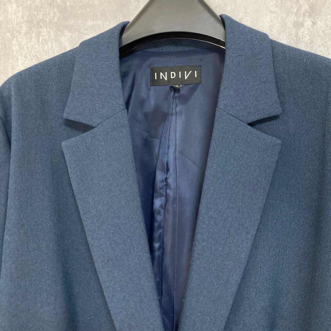 【INDIVI】　ウールライクセットアップ　パンツスーツ　19 日本製