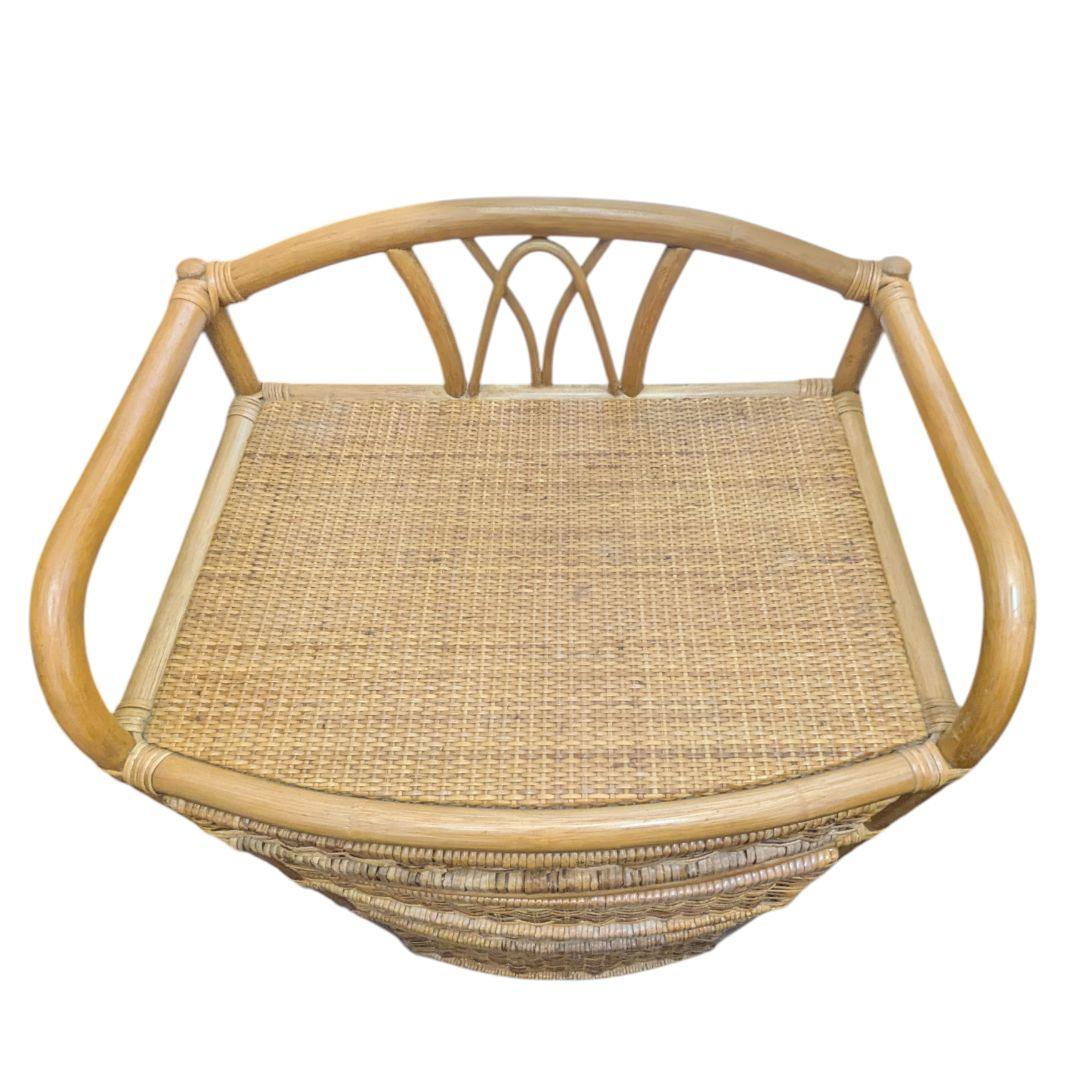 ラタン チェスト ４段 キャスター付 ヴィンテージ家具