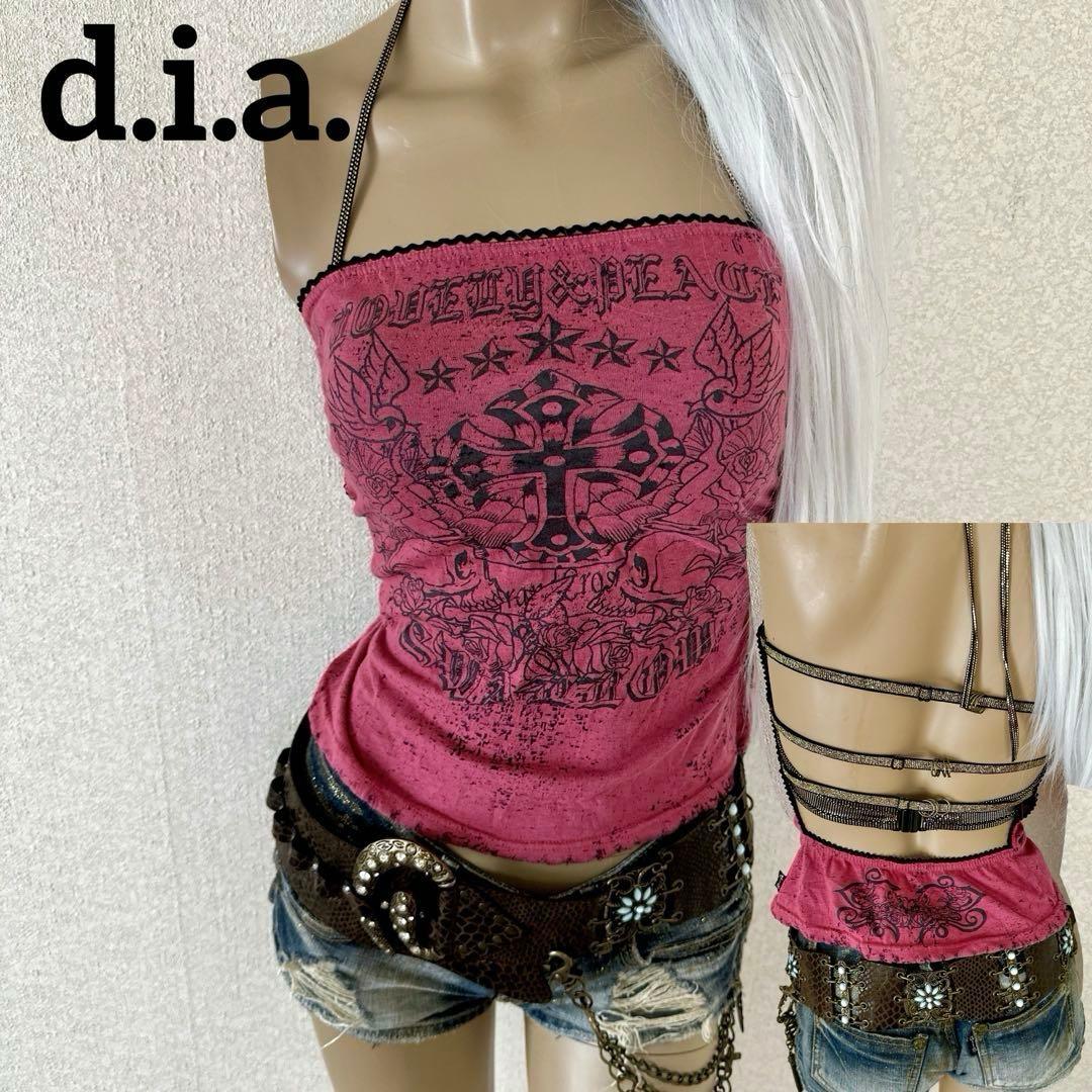 元祖【d.i.a.】背中ガンあき スカルベアトップ 平成当時物