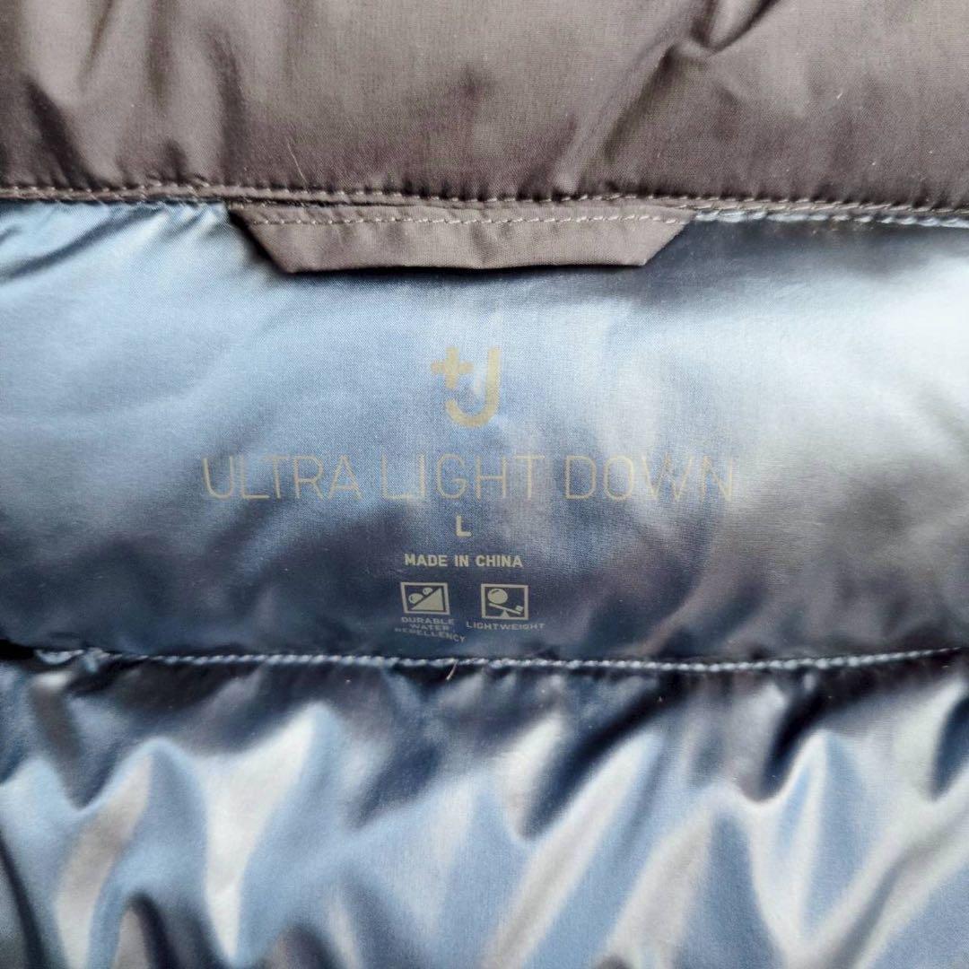 ◾︎極美品◾︎ ユニクロ +J ウルトラライトダウンフーデットコート ネイビー L