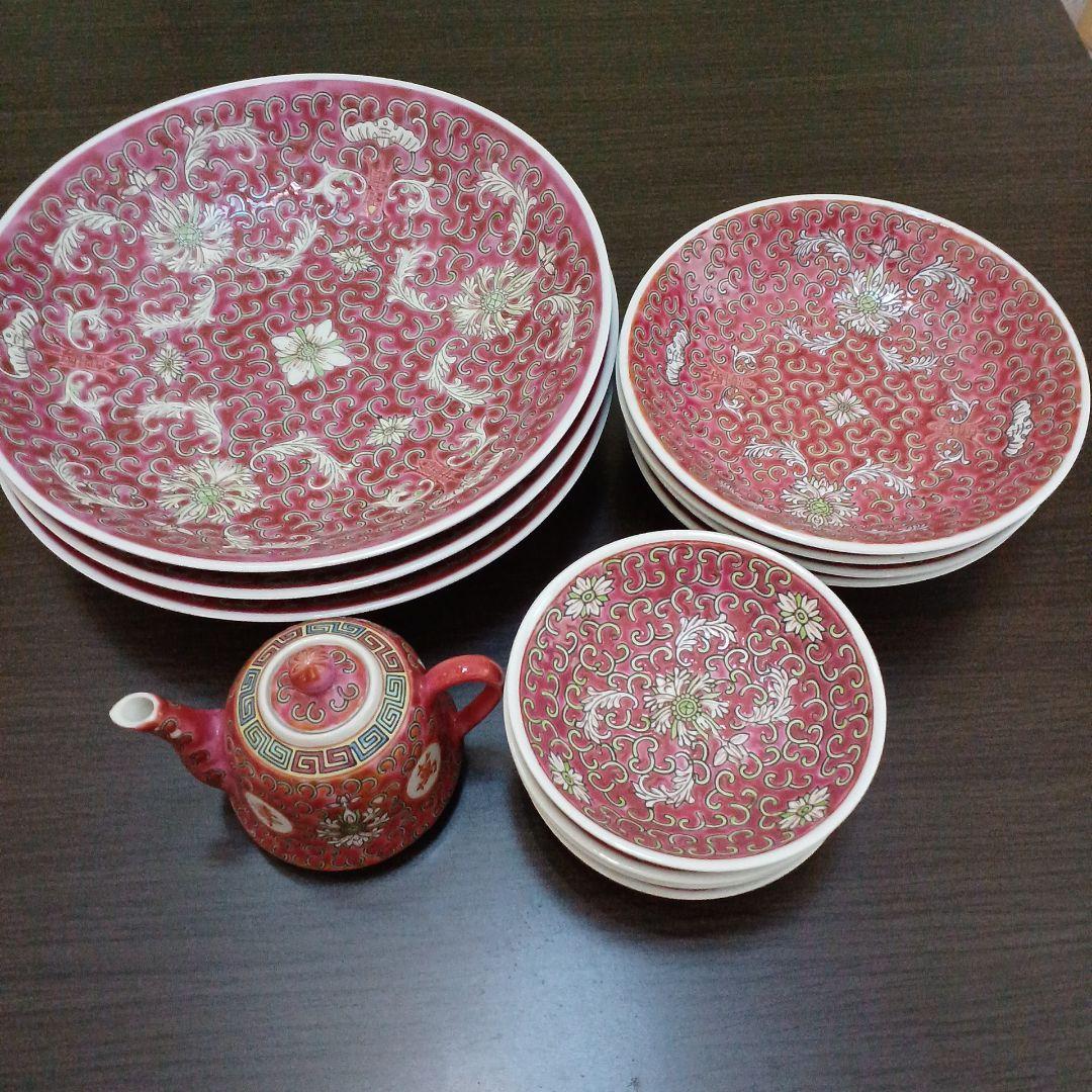 値下げ 景徳鎮 皿 おまけの小さなポット