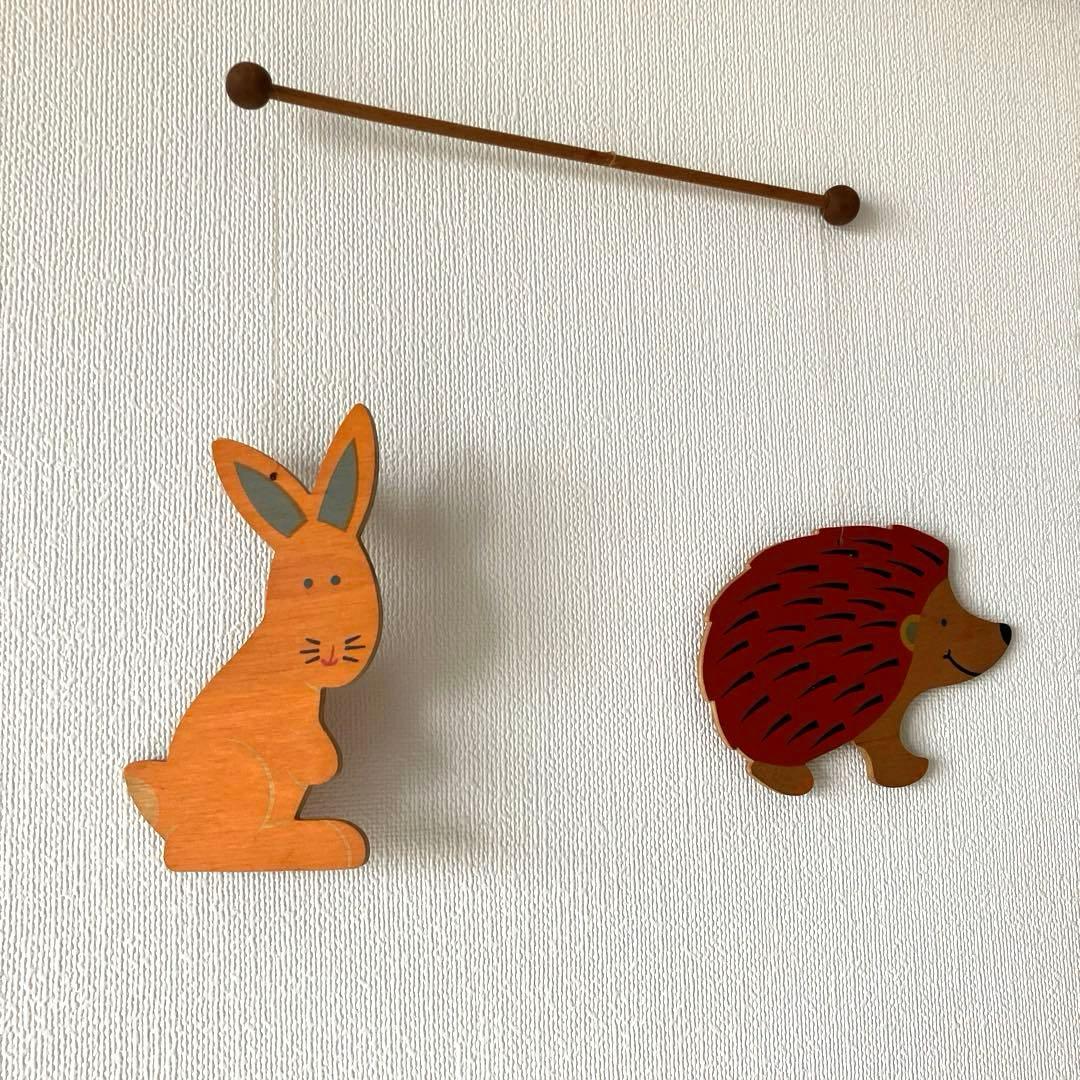 【匿名配送✨希少】ゆらゆら　木のモビール　木製　動物　モビール ドイツ　ヘラー