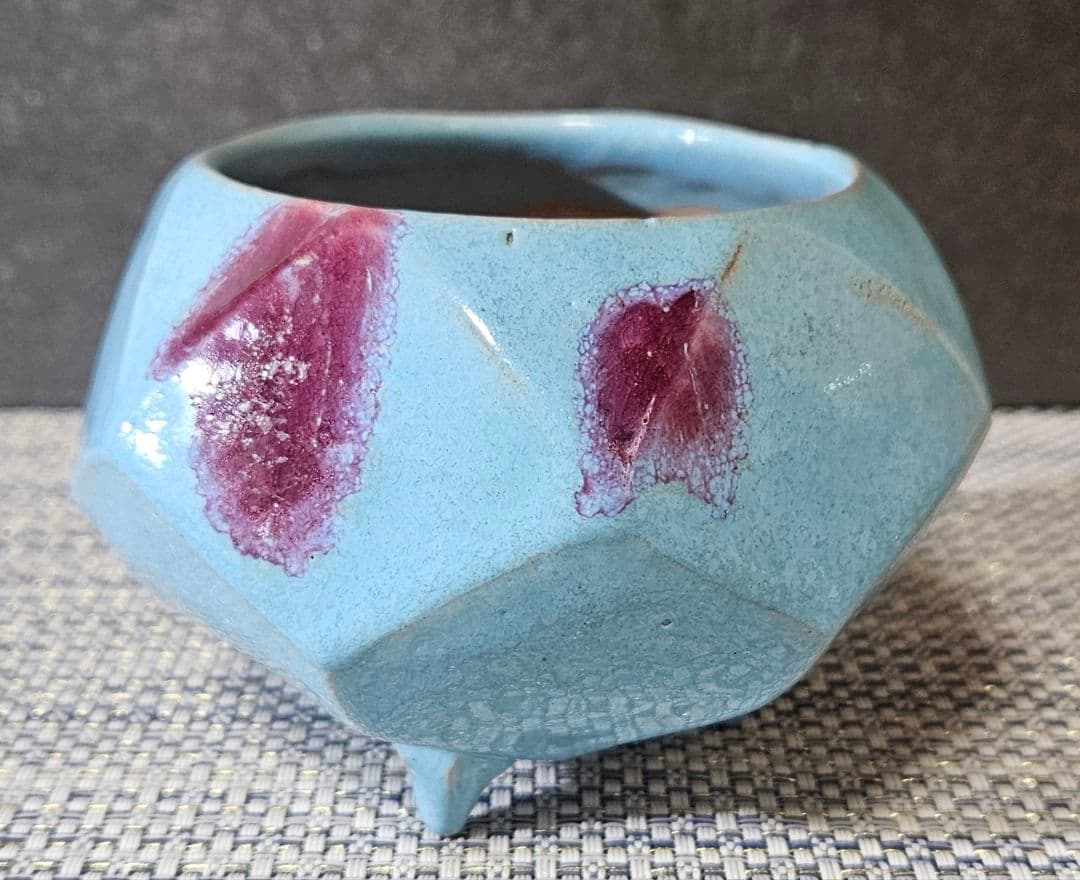 【パリ萬國博覽會大賞受領作家❗】大正時代　名工　井本米泉作　倣 鈞窯　晴彩　香爐