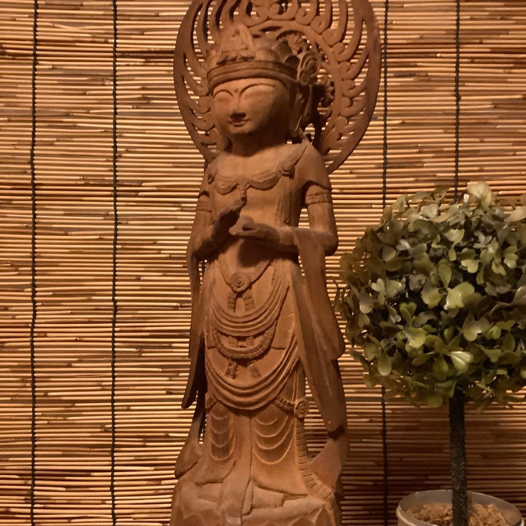 JJF様keep・室町〜江戸期「宝珠観世音菩薩像」飛鳥止利派・奈良・古様式