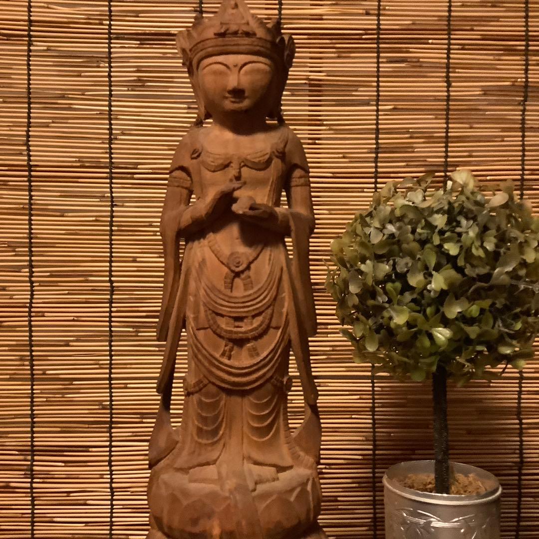 JJF様keep・室町〜江戸期「宝珠観世音菩薩像」飛鳥止利派・奈良・古様式