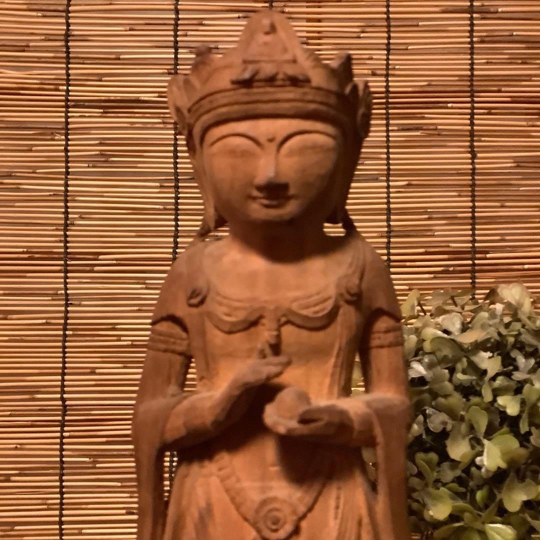 JJF様keep・室町〜江戸期「宝珠観世音菩薩像」飛鳥止利派・奈良・古様式