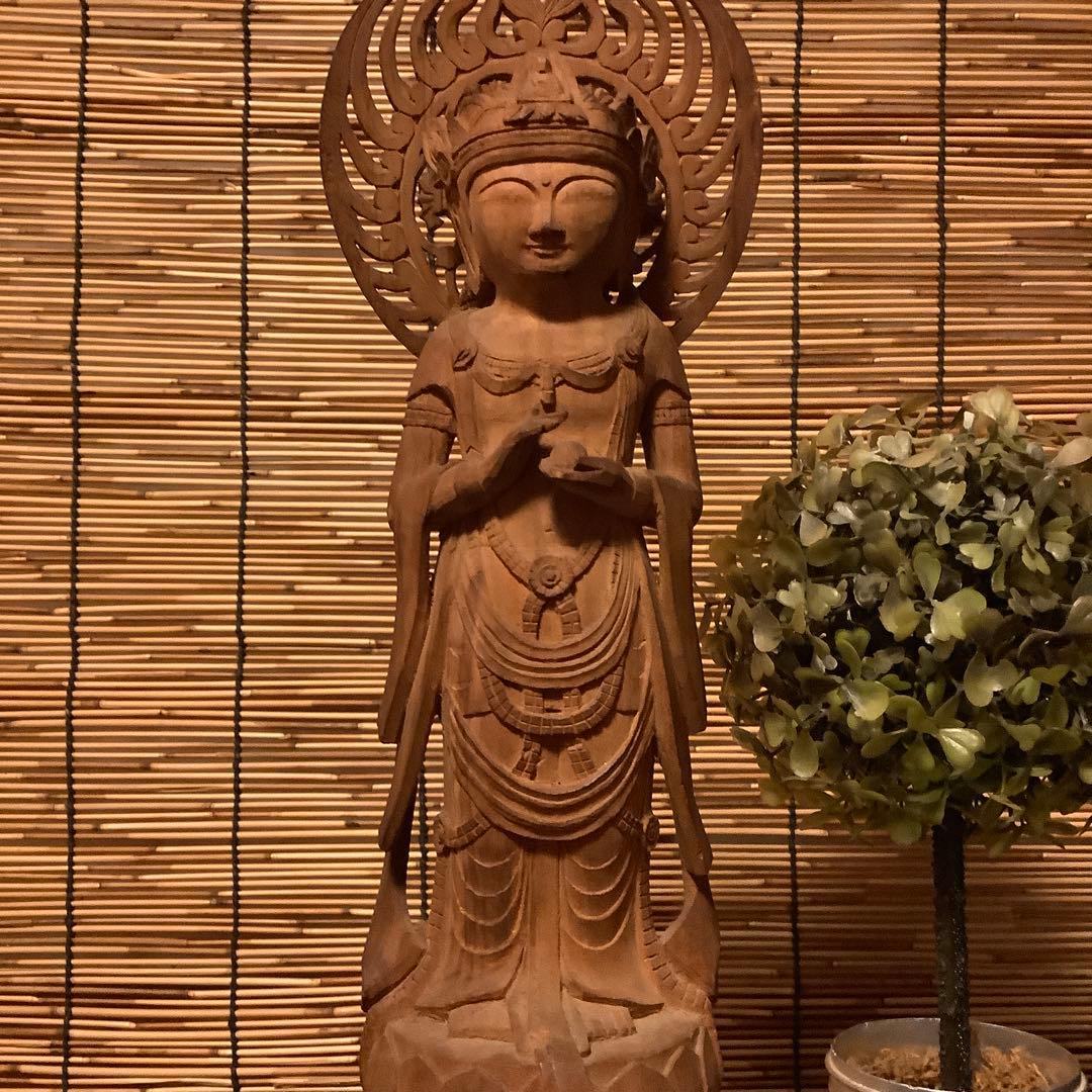 JJF様keep・室町〜江戸期「宝珠観世音菩薩像」飛鳥止利派・奈良・古様式