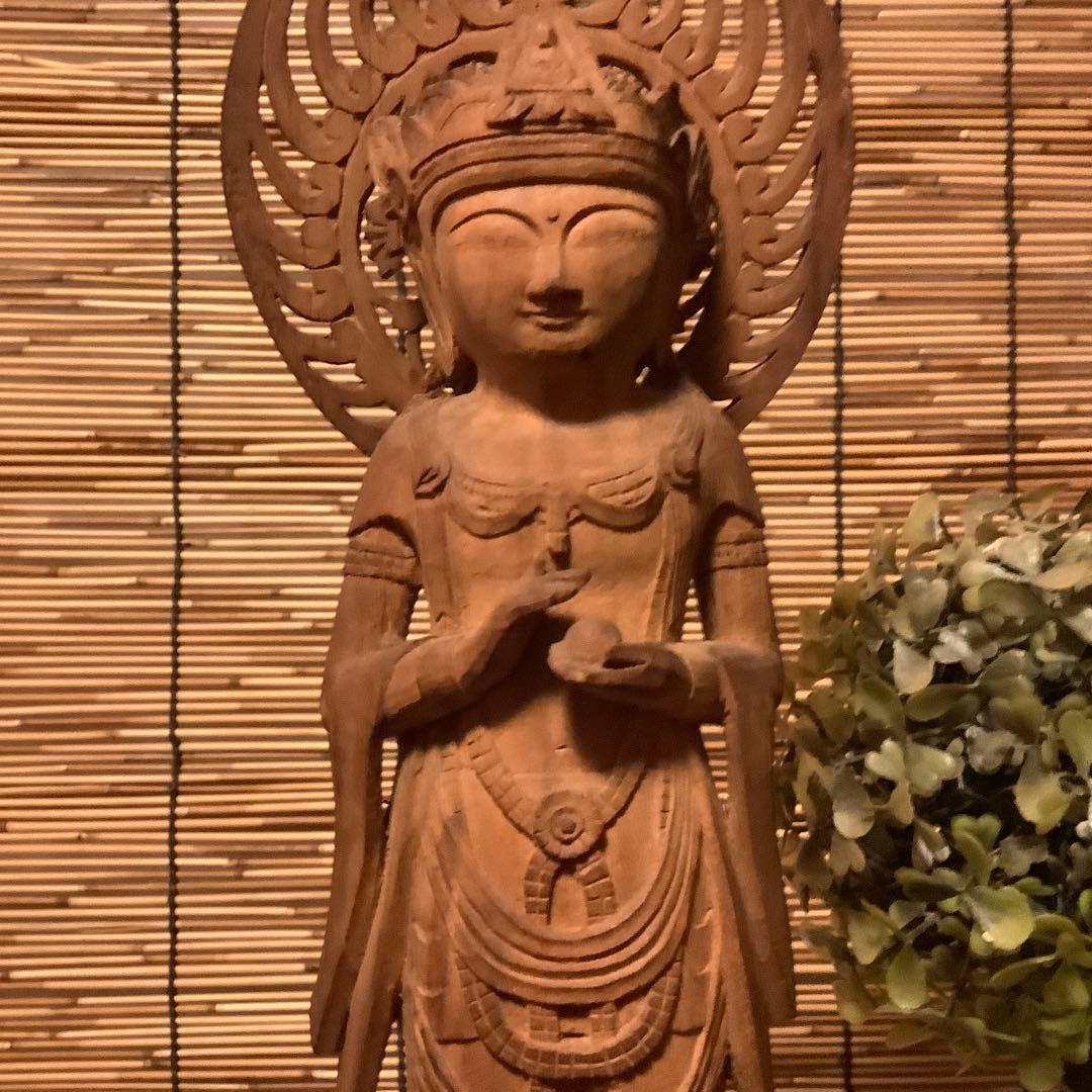 JJF様keep・室町〜江戸期「宝珠観世音菩薩像」飛鳥止利派・奈良・古様式