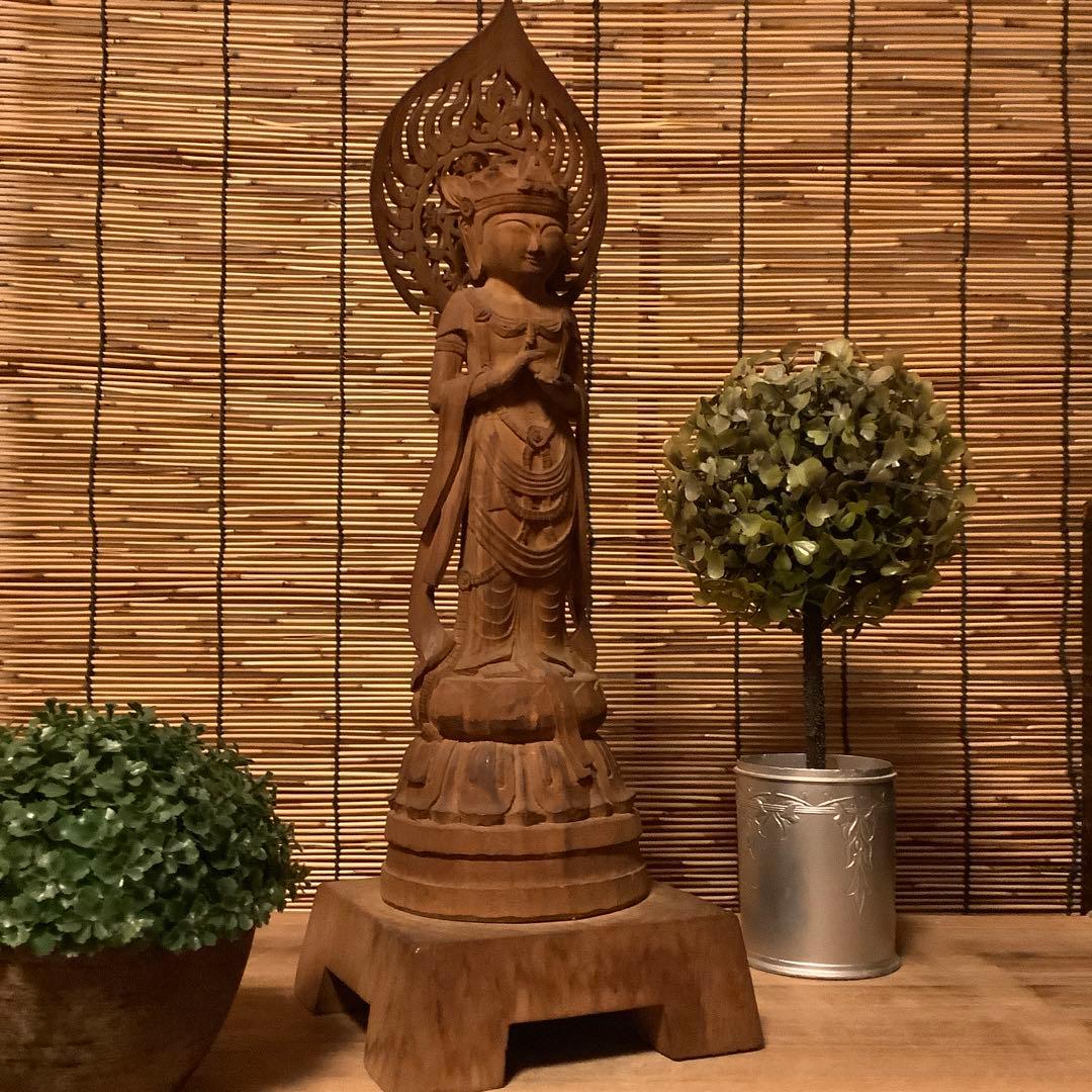 JJF様keep・室町〜江戸期「宝珠観世音菩薩像」飛鳥止利派・奈良・古様式