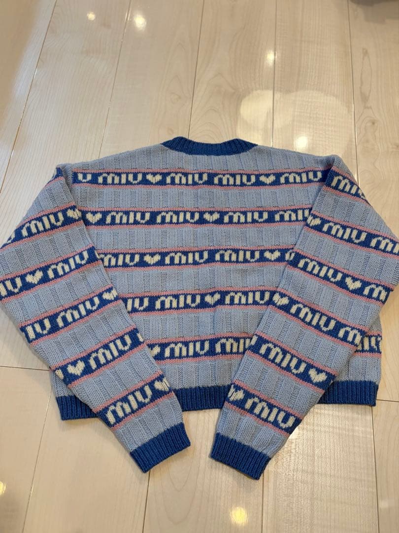 ★*★様 ミュウミュウ　ロゴジャガードニットセーター　MML427 1RR1 3