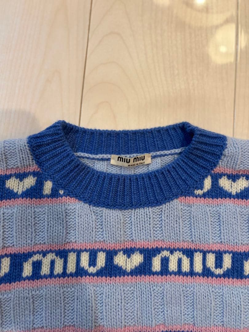 ★*★様 ミュウミュウ　ロゴジャガードニットセーター　MML427 1RR1 3