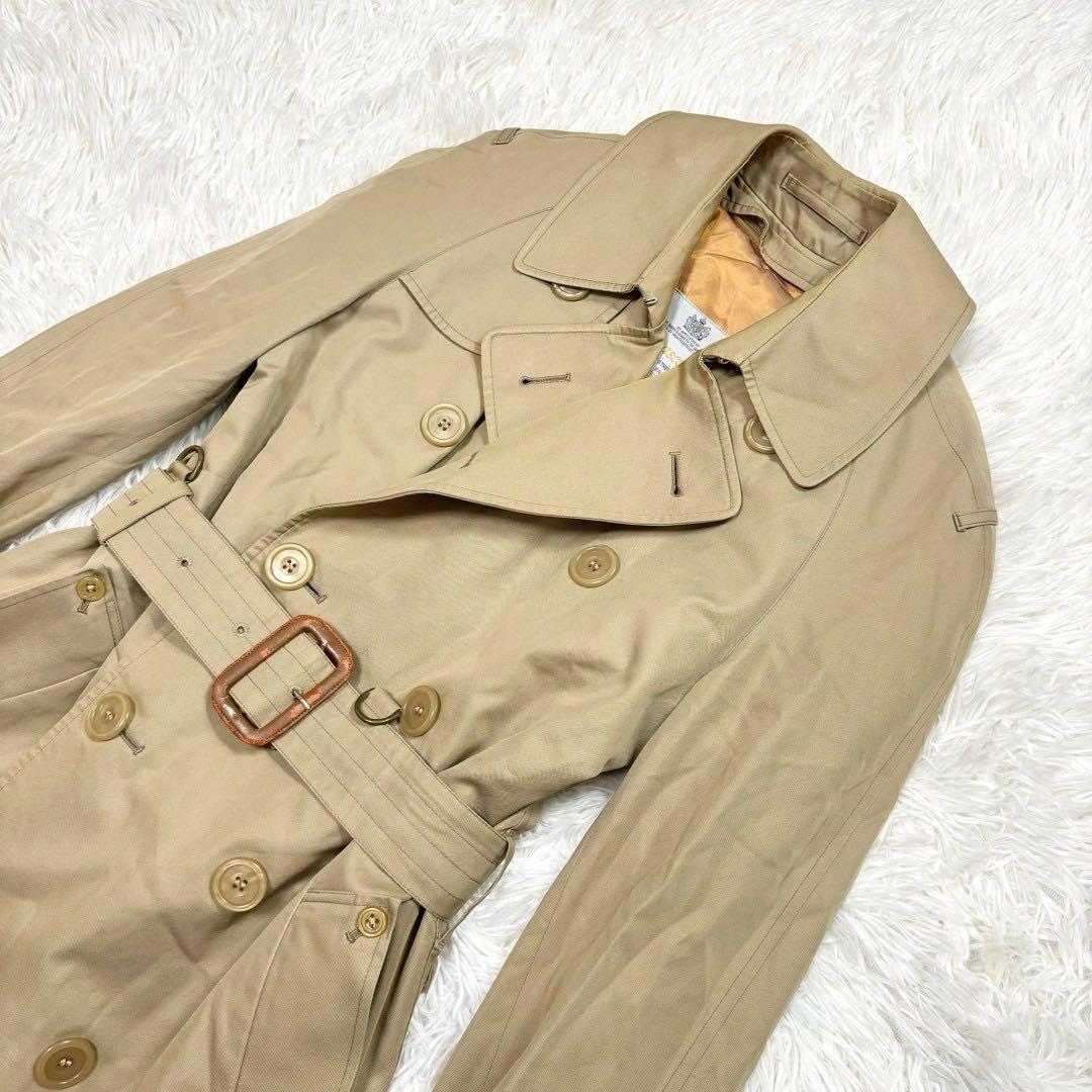 アクアスキュータム ライナー付きトレンチコート ベージュ Aqua5 チェック