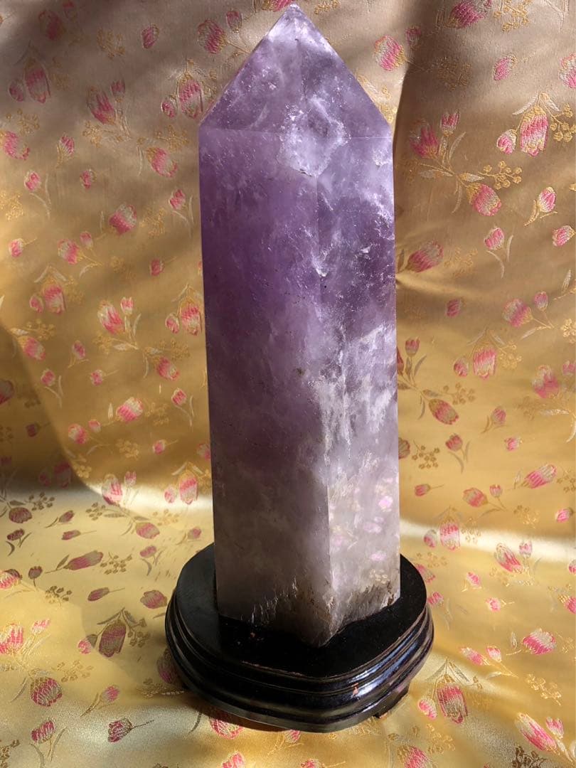 アメジスト（紫水晶）六角柱 天然石 原石　今だけおまけ付き