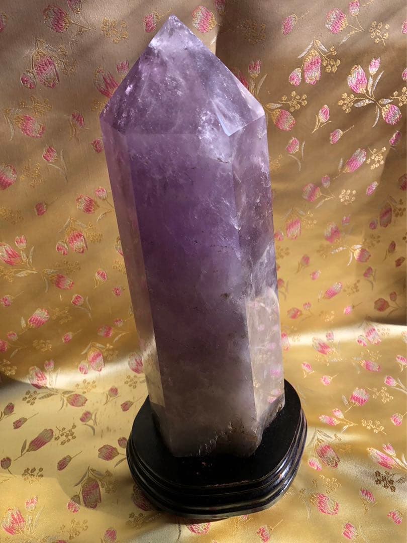 アメジスト（紫水晶）六角柱 天然石 原石　今だけおまけ付き