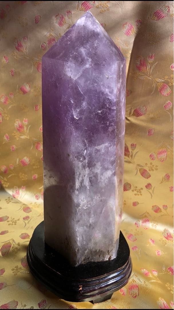 アメジスト（紫水晶）六角柱 天然石 原石　今だけおまけ付き