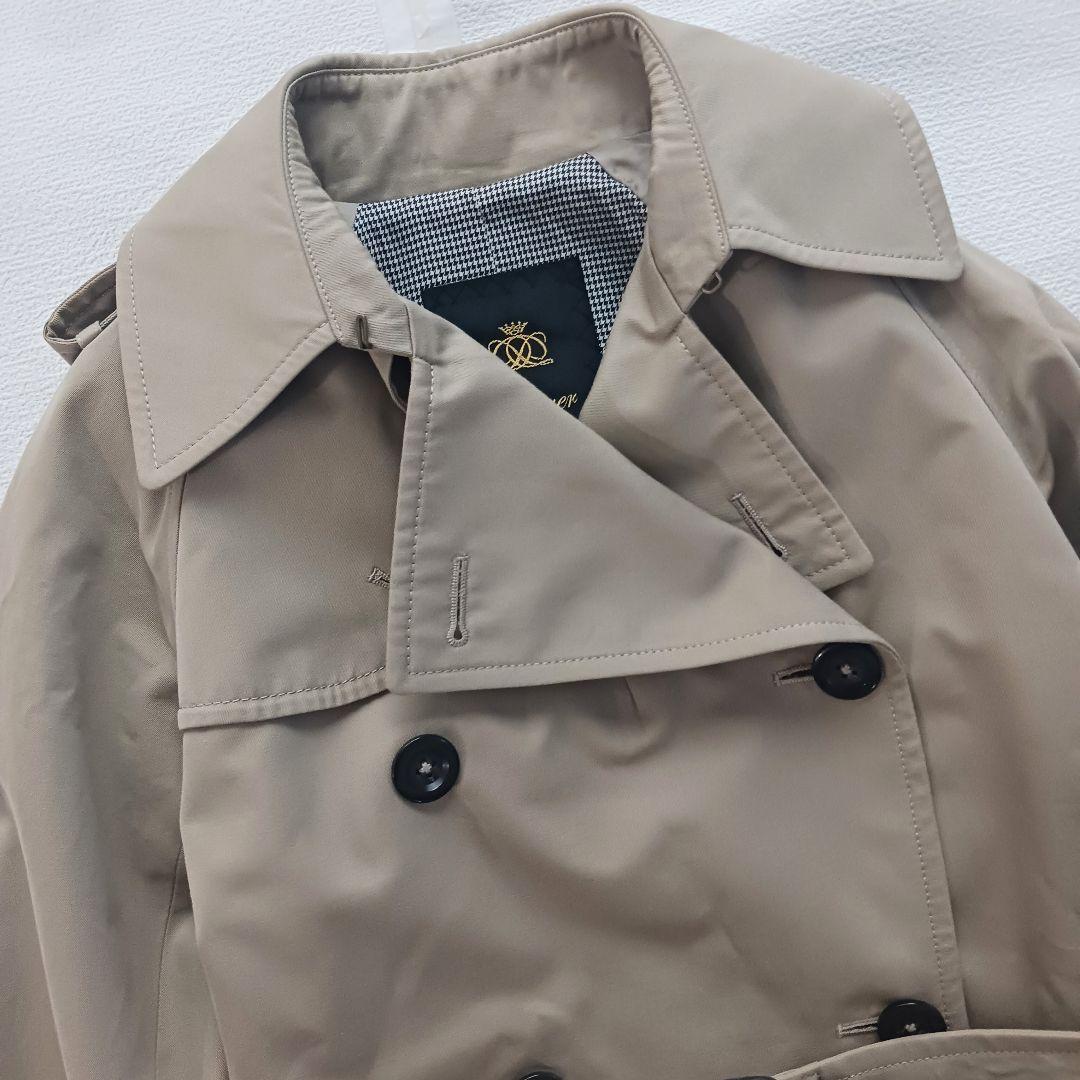 ドロワー トレンチコート ダブルブレスト ベルト付き サイズ38