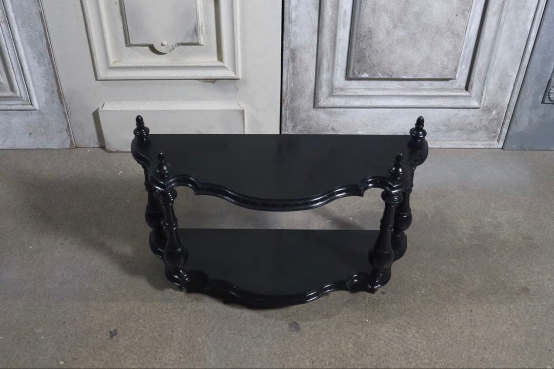 【受注製作】ナポレオンシェルフ装飾あり(ブラック)