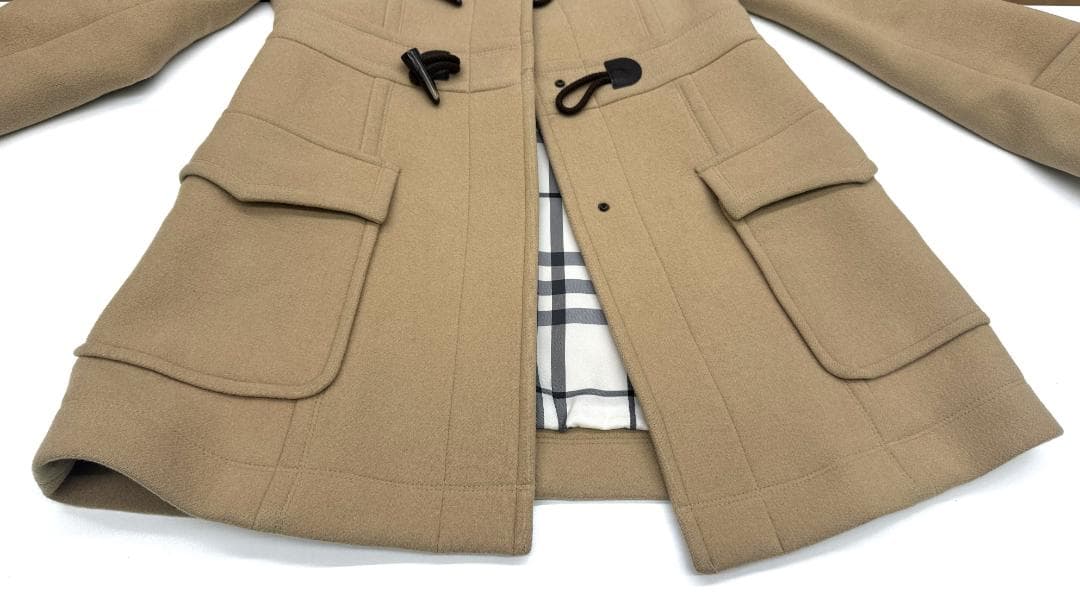 ★ BURBERRY三陽商会 ウールブレンド ダッフルコート 38　ベージュ系