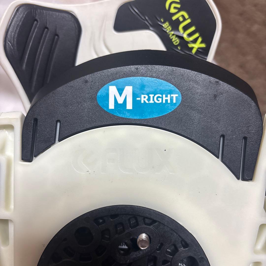 22-23 FLUX DSスノーボードビンディング ホワイト/イエロー　Mサイズ