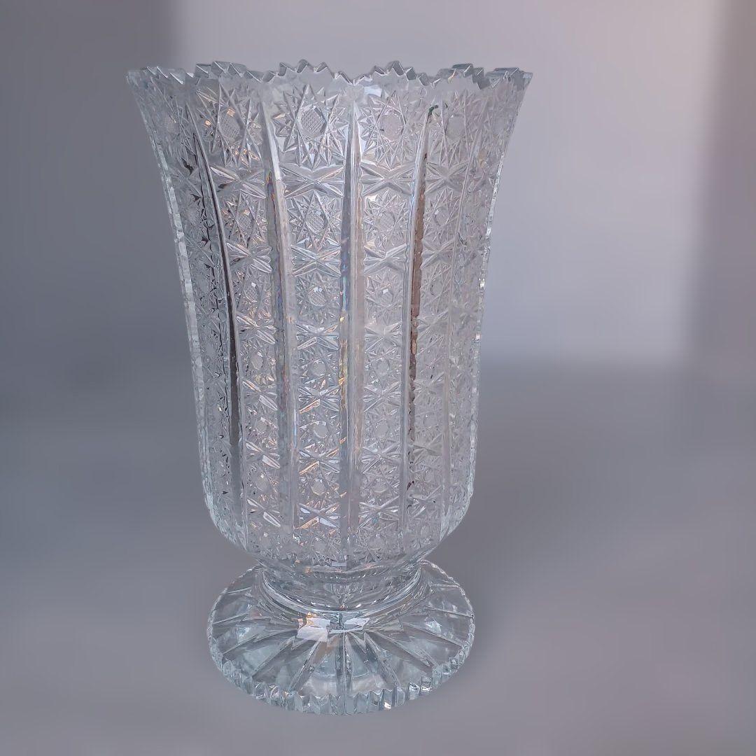 VITRON　ヴィトロメタン　クリスタルガラス　フラワーベース　花瓶