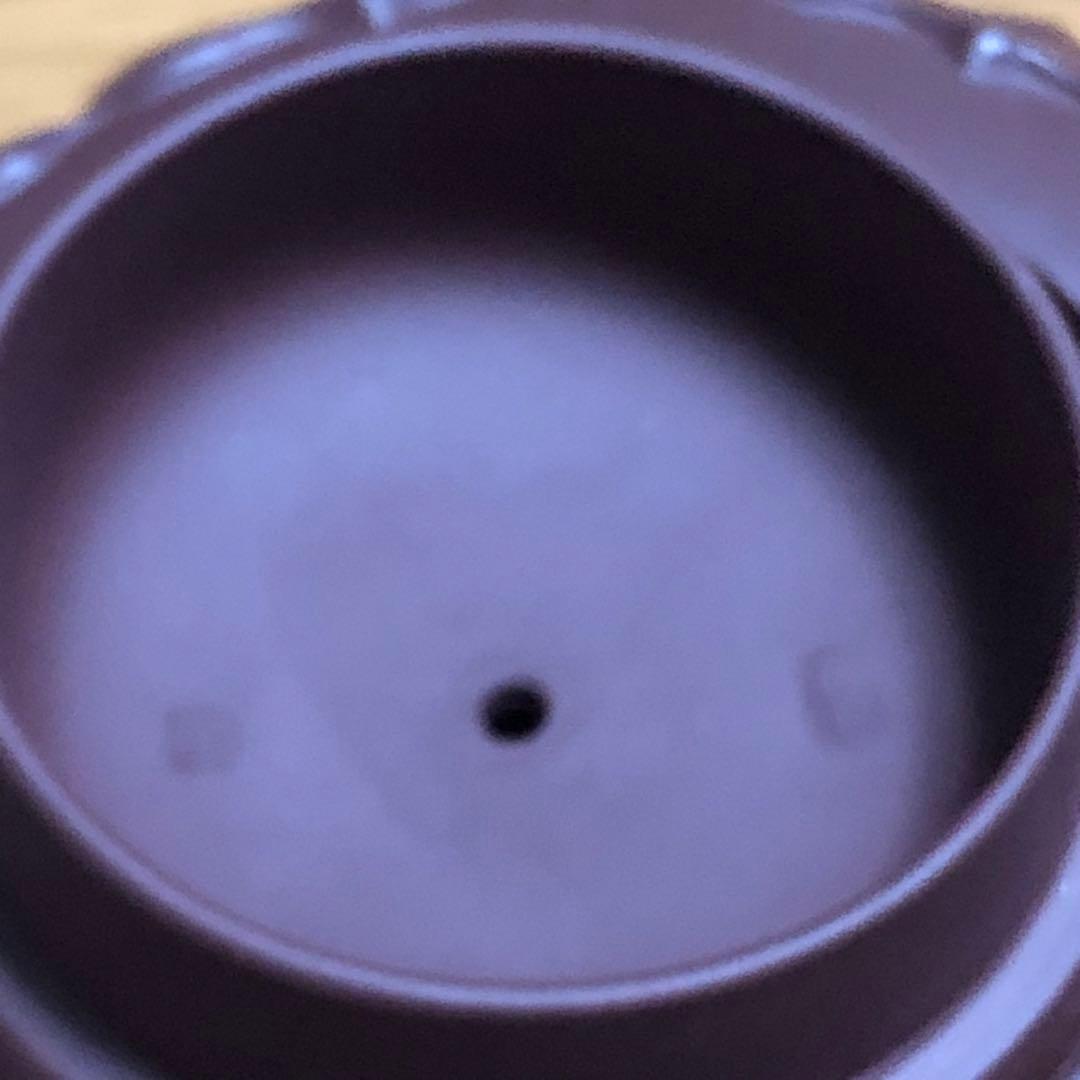 未使用　巨匠の紫砂急須　収納木箱付き　作家さんの名作　手作り　ハンドメイド