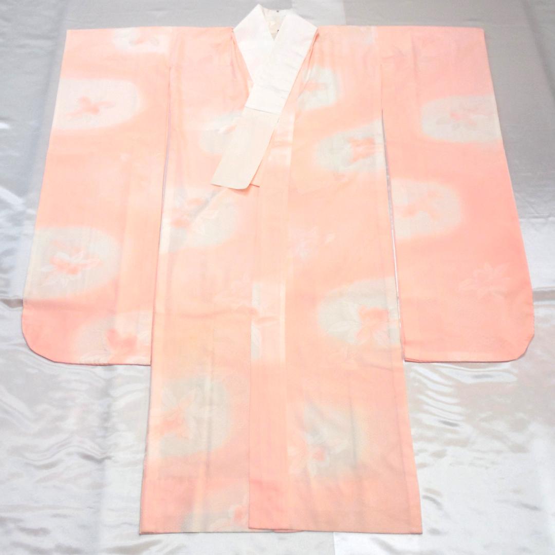 未使用品★振袖フルセット　正絹　成人式　振袖　7点セット　Lサイズ　赤系　古典柄