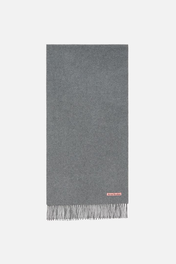 Acne Studios アクネ フリンジウールスカーフ マフラー グレー