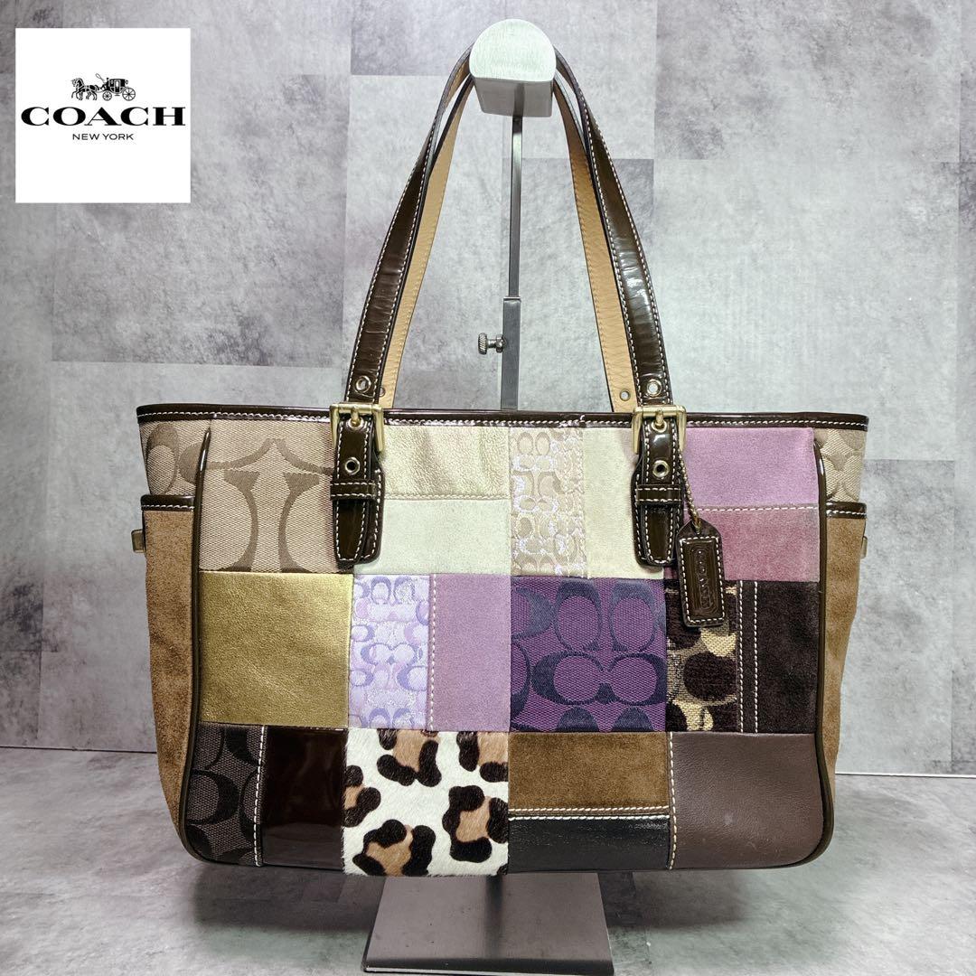 バッグ OLD COACH PATCHWORK BAG SHIGNATURE