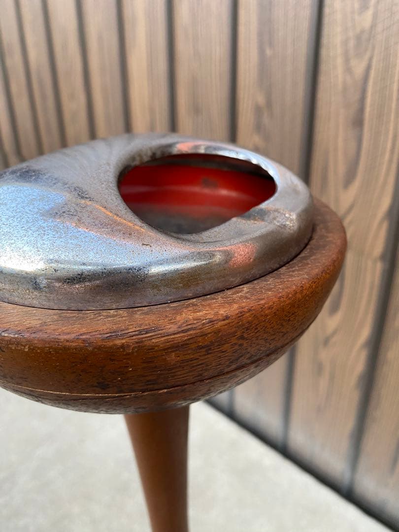 木製灰皿スタンド　ヴィンテージ 70's スタンド灰皿　モダン　灰皿
