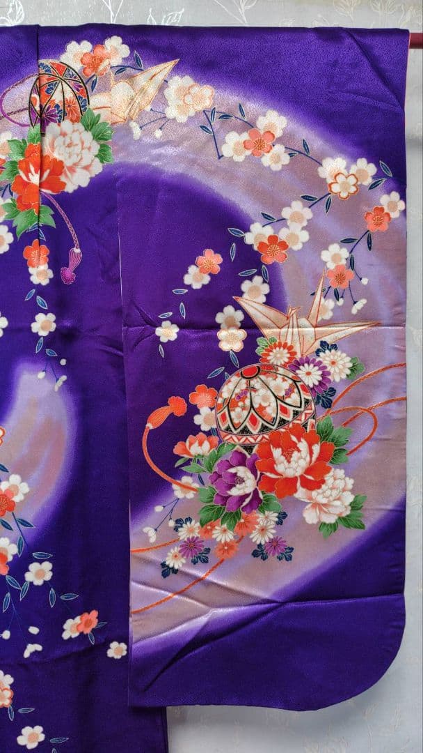 RK558子供着物正絹着丈131センチ裄丈51センチ綺麗美品7歳前後用