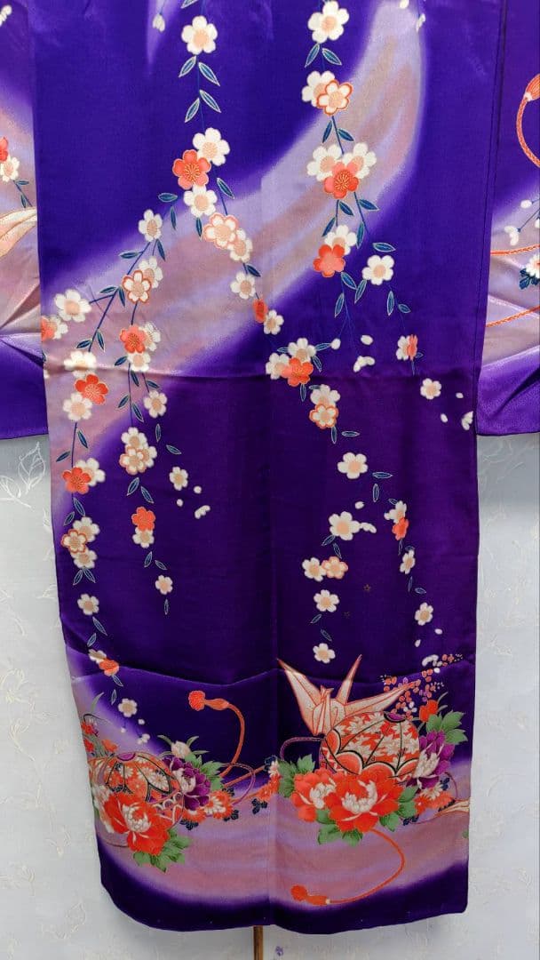 RK558子供着物正絹着丈131センチ裄丈51センチ綺麗美品7歳前後用