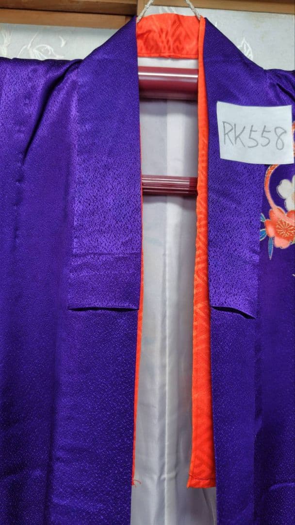RK558子供着物正絹着丈131センチ裄丈51センチ綺麗美品7歳前後用