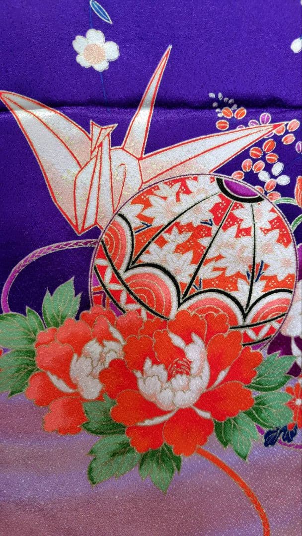 RK558子供着物正絹着丈131センチ裄丈51センチ綺麗美品7歳前後用