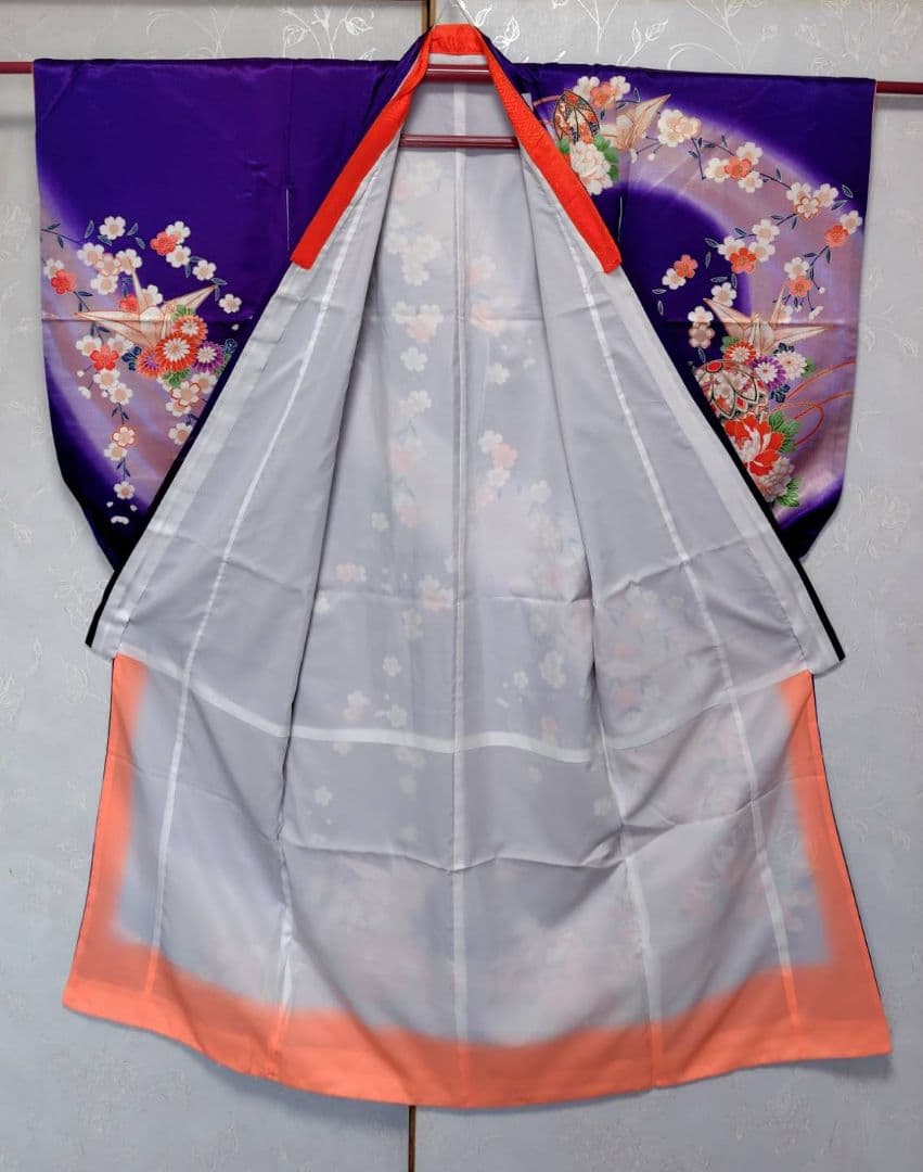 RK558子供着物正絹着丈131センチ裄丈51センチ綺麗美品7歳前後用