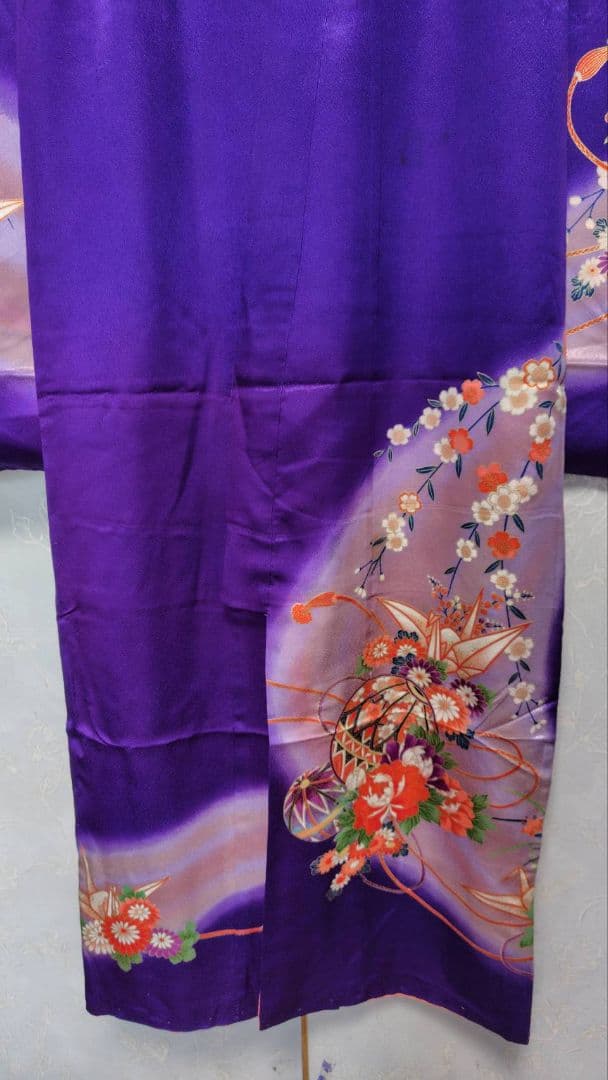 RK558子供着物正絹着丈131センチ裄丈51センチ綺麗美品7歳前後用