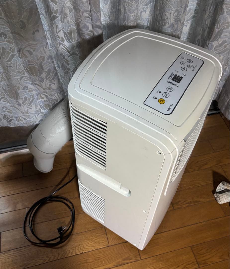 NAKATOMI移動式エアコンリモコン付き通電OK 白 移動楽く 熱中症対策に