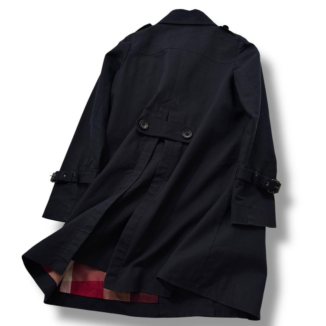 美品】ブルーレーベルクレストブリッジ　トレンチコート　ライナー　チェック　ベルト