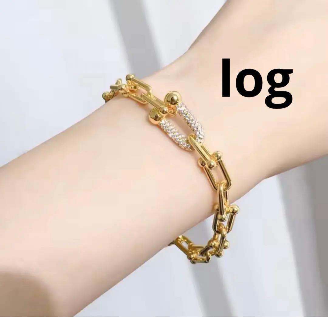 ✨豪華✨ゴールド　ハードウェア　ブレスレット　モアサナイト　ダイヤモンド